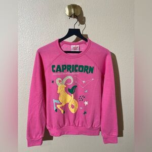 Anthropologie Pink Capricorn Sweatshirt